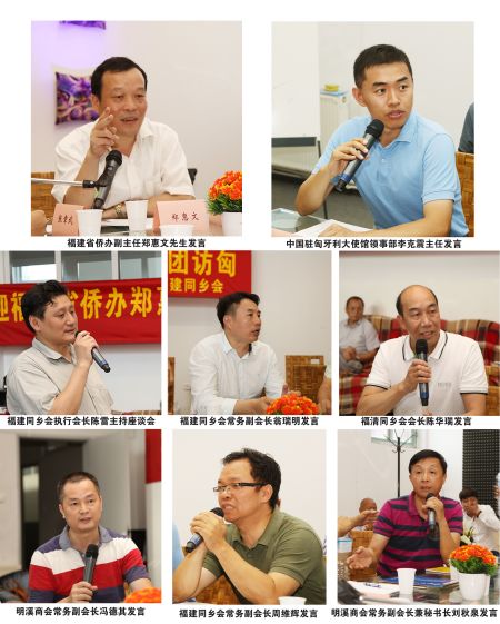 福建侨办代表团与闽侨代表座谈会上部分代表们发言。